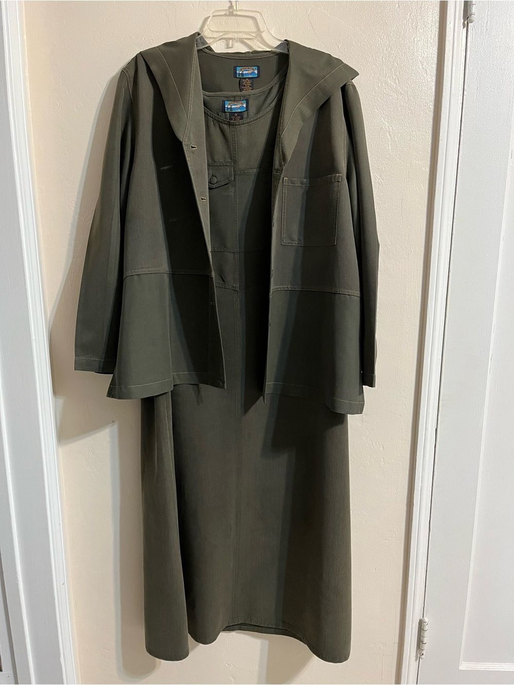 2PC Dress & Jacket Suit Shaver Lake Olive Green Women's  - 1X